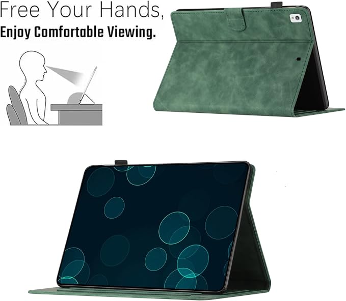 Case for iPad 9th/8th/7th Generation iPad 10.2 Case (2021/2020/2019 Model iPad 9/8/7 Case) PU Leather Folio Folding Stand Cover for iPad 10.2 inch Auto Wake/Sleep Hummingbird