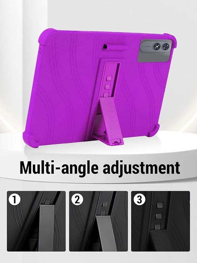 for TABWEE T60 Pro (13.4 Inch) Android 16 Tablet Protective case Shockproof Lightweight Silicone Protective Cover with Stand Child-Friendly Protection Easy to Clean Design Black.
