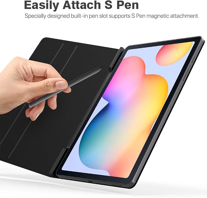 TiMOVO Magnetic Case for Samsung Galaxy Tab S6 Lite 10.4'' Tablet - Black | Strong Magnetically Attached Ultra Slim Lightweight Support Auto Wake/Sleep