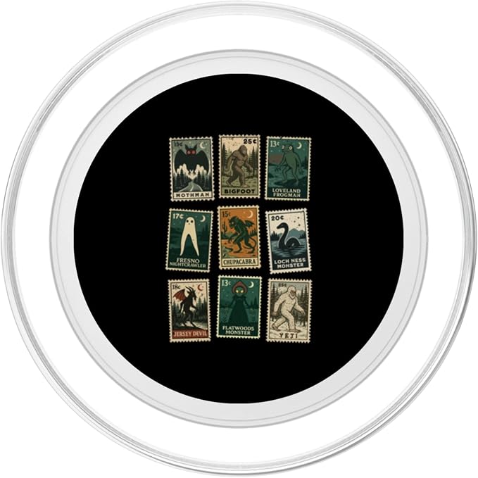 Cryptid Monster Stamps PopSockets PopWallet for MagSafe