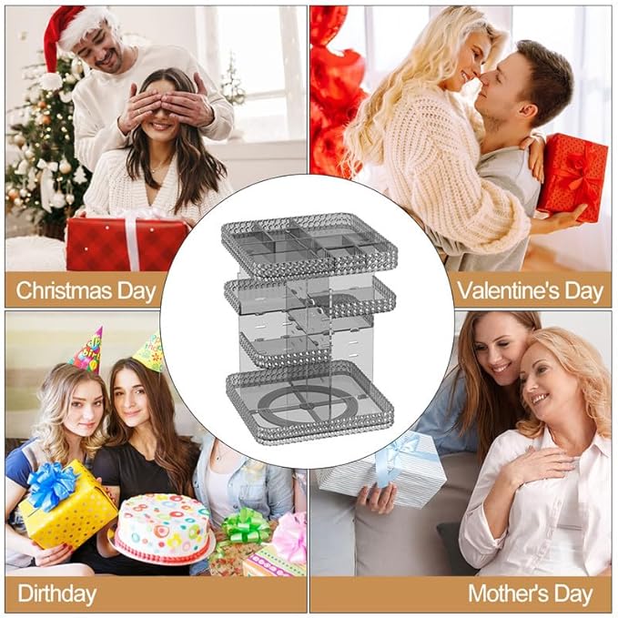 Makeup Organizer 360 Rotating Cosmetic Organizer, DIY Adjustable Makeup Carousel Spinning Holder Rack, Large Capacity Cosmetic Display Cases Vanity Countertop Fits Makeup Brushes Lipsticks (Grey)