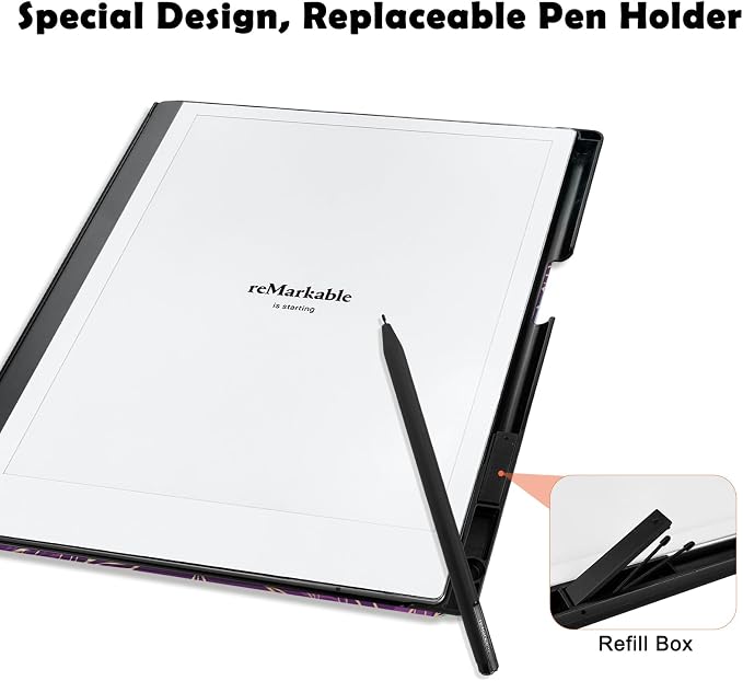 Case for Remarkable 2 Paper Tablet 10.3 2020 ReleasedLightweight and Hard Back Shell Protective Book Folio Cover with Built-in Pen HolderComes with Remarkable 2 Pen Tips.
