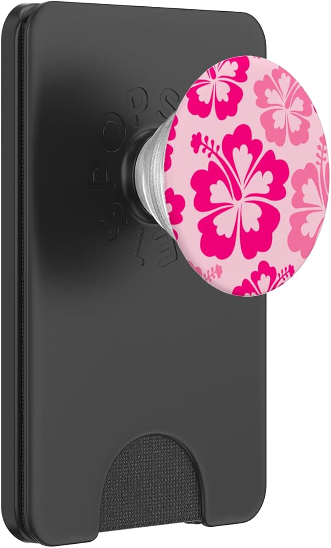 Hibiscus Flower Beach Hawaiian Exotic Floral Surf Vibe Pink PopSockets Adhesive PopGrip