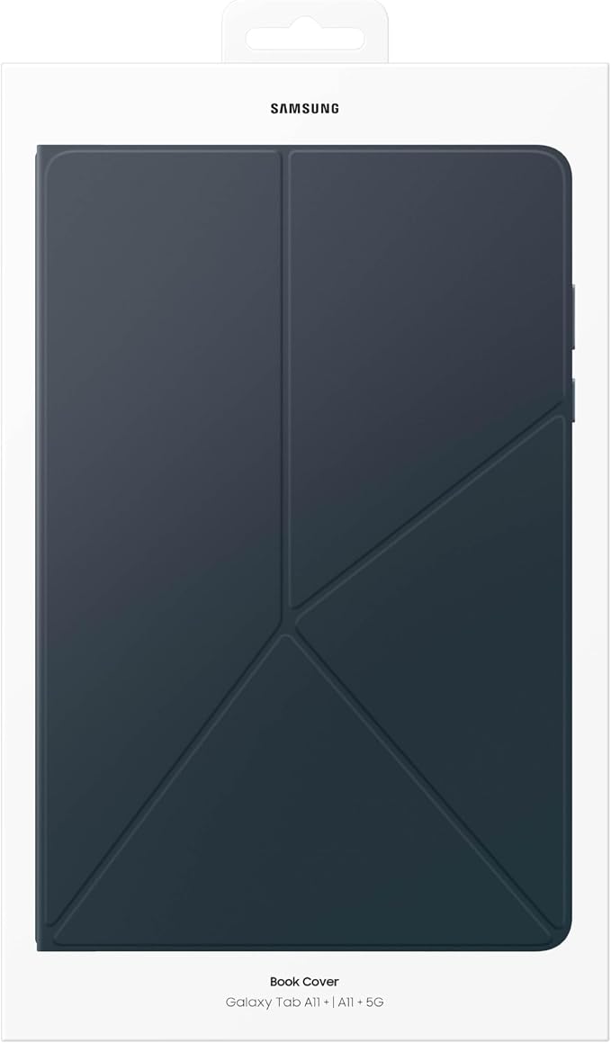 Samsung Galaxy Tab A11+ Book Cover Case Tablet Protector Foldable Stand with Landscape and Portrait Modes Protective Against Bumps and Scratches Auto Screen On/Off US Version Black