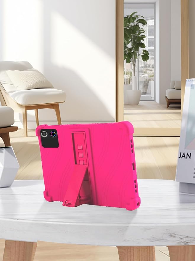 for Jeazans Jzpad-A10Pro Tablet 10 Inch Android Tablets CaseBOVUGAC Soft Silicone Adjustable Stand Shockproof Kids Friendly for Jeazans A10Pro Tablets(Black)