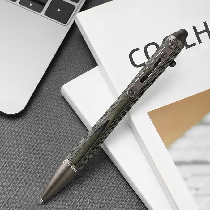 5.7'' G10 EDC Bolt Action Pen Touch Screen Stylus Model 5375-N | Refillable ballpoint ink G10 body with pocket clip ergonomic grip comes with a free refill