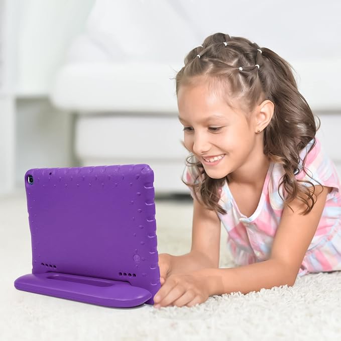 Kids Case for Onn 10.1 Tablet 2024 Gen 4(Model:100135925) ShockproofBlack | Lightweight EVA Foam Foldable Handle Stand Precise Cutouts Kid-Friendly For Daily Use