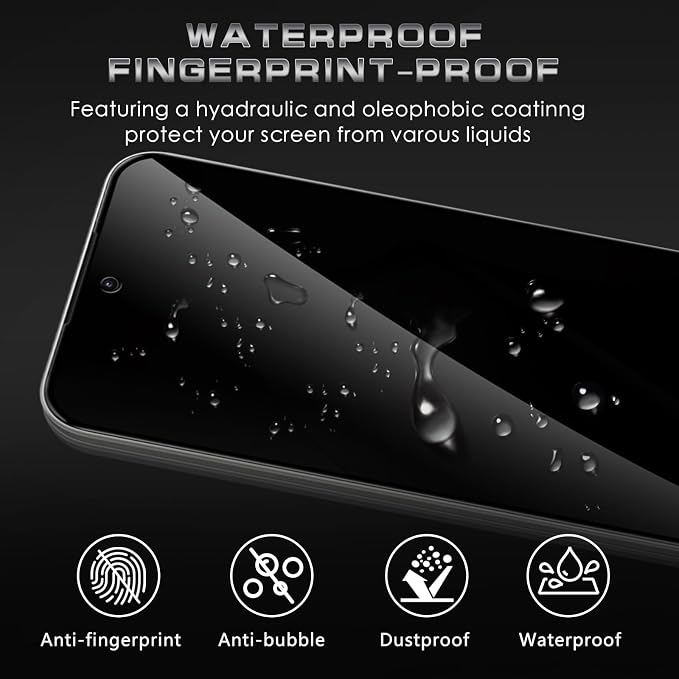 4 Pack Nothing Phone (3a) Pro 5G Privacy Screen Protector 2 Pack Privacy Tempered Glass Film and 2 Pack Camera Lens Protector Anti-Spy Protection for Nothing Phone (3a) Pro 5G Screen Protector