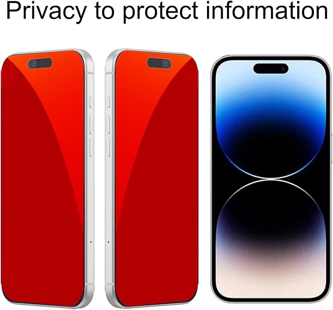 2 Pack for iPhone 13 Pro Max / 14 Plus Privacy Screen Protector Anti spy Tempered Glass Gradient Colorful Anti blue Light Film 6.7 inch