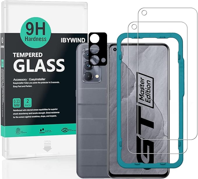 Ibywind Screen Protector For Realme GT Master Editionwith 2Pcs Tempered Glass1Pc Camera Lens Protector[Fingerprint ReaderEasy to install]