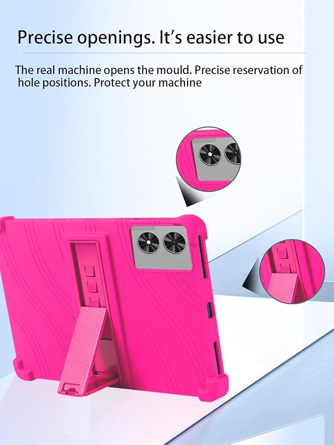 for Frameflow P11T Android 16 11-Inch TabletUYRUREL Skin-Friendly Soft Silicone Protective CaseFull Protection Against Drops and Scratcheswith Adjustable Viewing StandBlack.