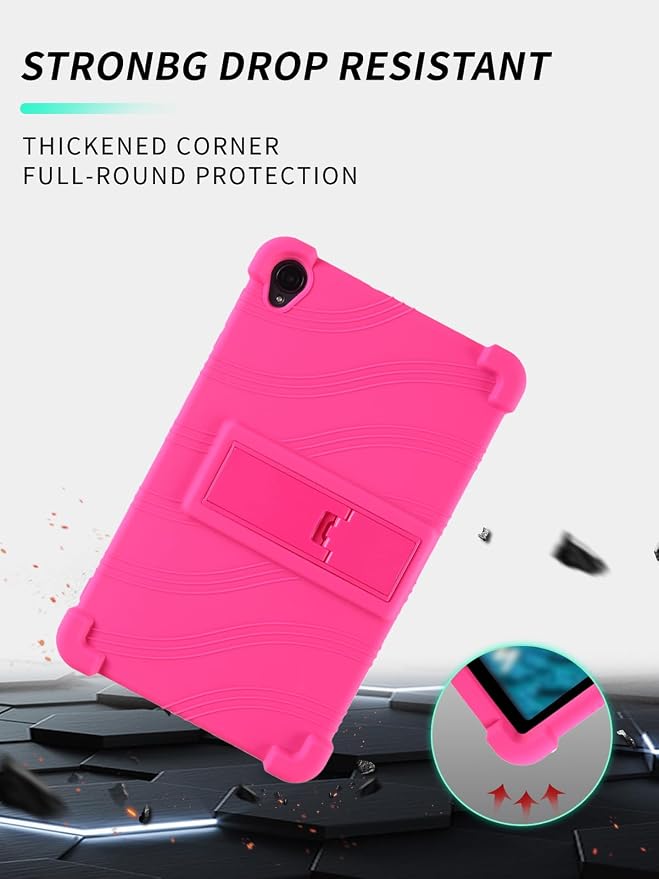 Case for Callsky-Tab Ctab 8 Android Tablet 8 Inch，WUNIAK Shock Proof Lightweight Stand Rubber Shell Protective CoverKids Friendly Soft Silicone Adjustable Stand CoverBlack