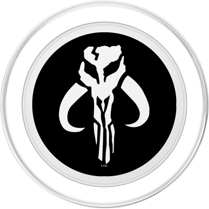 Star Wars Mandalorian Logo Black And White PopSockets Adhesive PopGrip