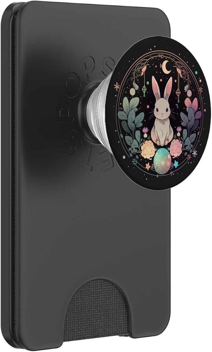 Moon Phases Crystal Witchy Cute Rabbit Kawaii Pastel Goth PopSockets Adhesive PopGrip