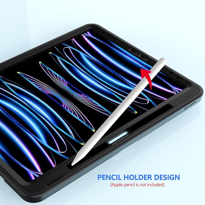 Puxicu Case for iPad 6th / 5th Generation (2018 2017 Model 9.7 Inch) Heavy Duty Rugged Protective Cover for iPad 9.7 Black