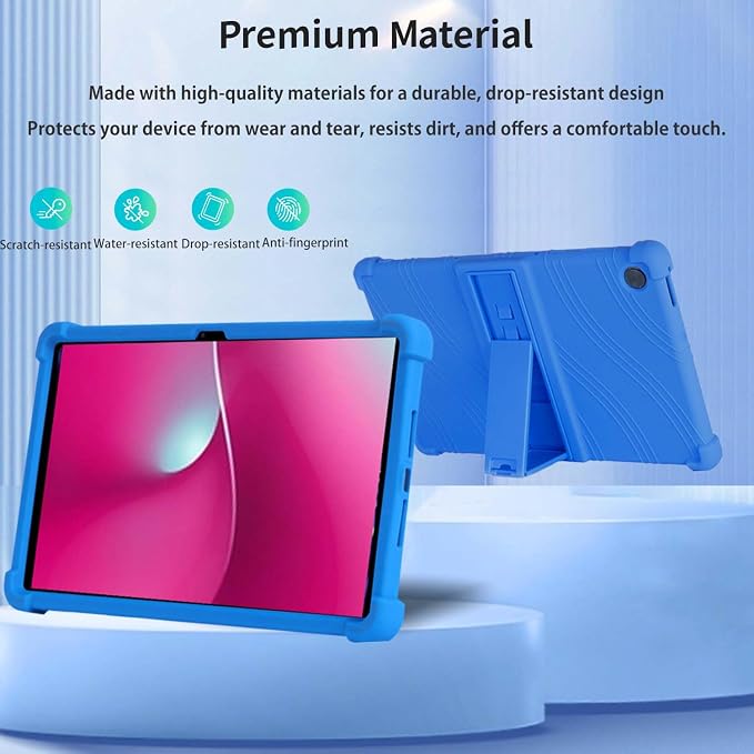 Case for T-Mobile Revvl Tab 2 10.1-InchCompatible with T-Mobile Revvl Tab 2 Android Tablet–Soft Silicone Protective Cover with Kickstand Shockproof Drop-Resistant Business-Style Stand(Black)