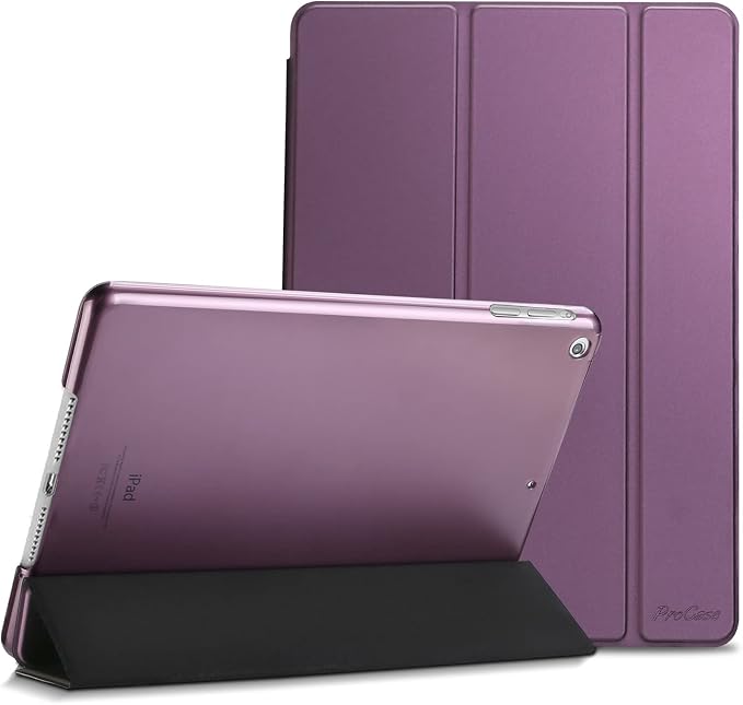 ProCase Smart Case for iPad mini 1 2 3(Model: A1432 A1454 A1455 A1489 A1490 A1491 A1599 A1600) Slim Lightweight Stand Cover with Translucent Frosted Back Support Auto Sleep/Wake -Grey