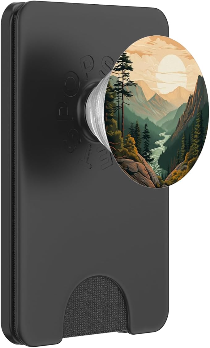 Mountains Wilderness Forest Hiking Pine Tree Nature PopSockets Adhesive PopGrip