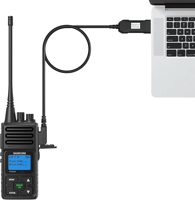 SAMCOM Radio Programming Cable USB Plug &amp Play No Driver Needed for Windows System Compatible FPCN30A FPCN10A Two Way Radio