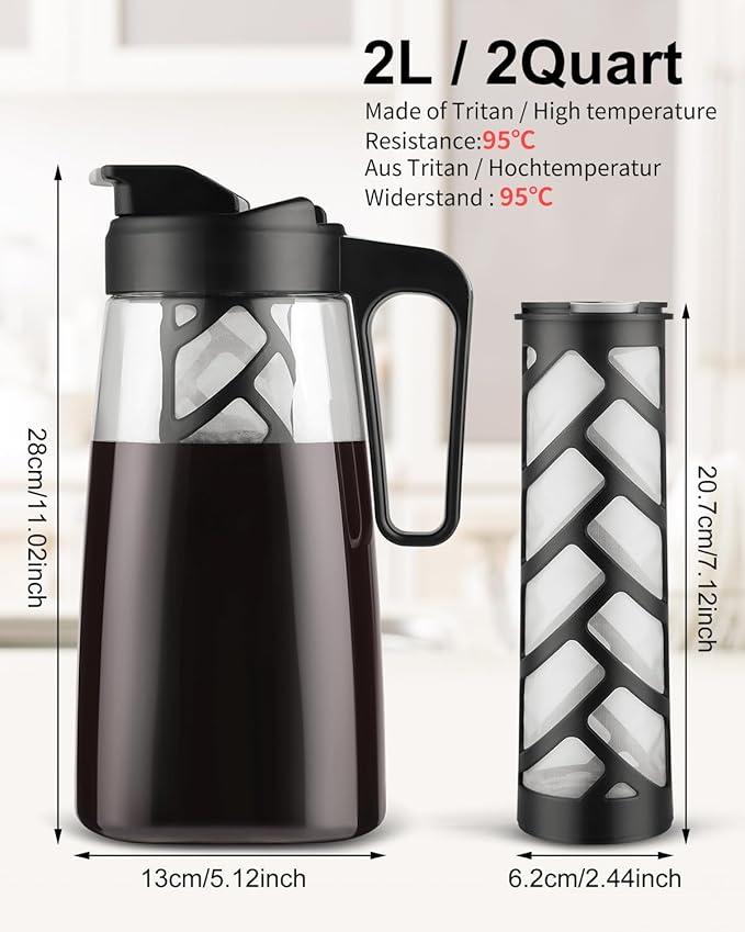 Sivaphe Large Ice Cold Coffee/Tea Maker 64 oz /2 L