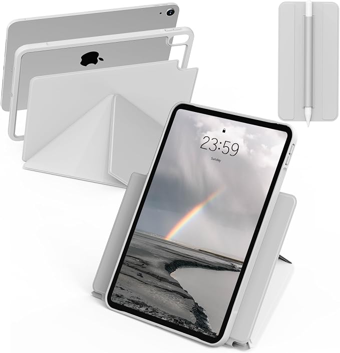 JKSML for iPad (A16) 11th Generation Case 11 Inch 2025/iPad 10th Generation Case 10.9 Inch 2022 with Pencil Holder Bumper Frame Only [No Back Cover] Lightweight &amp Cooling Cover for Gaming Black