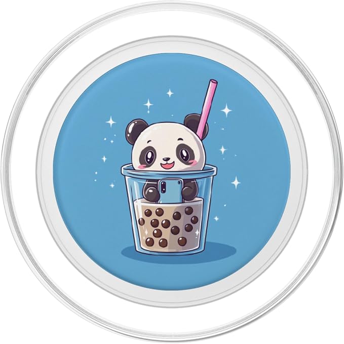 Panda Bear Wildlife Animal Zoo Zookeeper Boba Tea PopSockets PopGrip for MagSafe