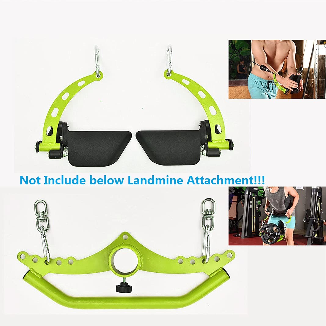 KORIKAHM Adjustable Lat Pull down Bar, Cable Machine Attachments for Gym, Home Gym Fitness T-bar Row Pulldown Attachments, Lat Pull Down Machine Wide Grip Neutral Grip Handle (SP-PADDLE GRIP)
