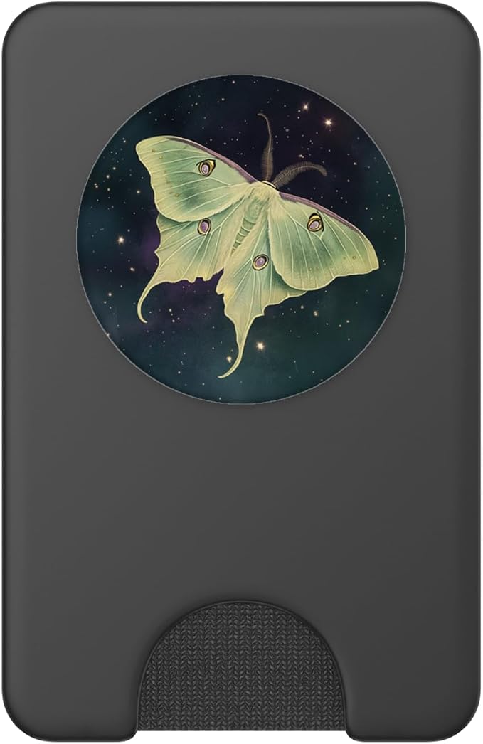 Luna Moth Green Moth Gothic Nature Whimsical Butterfly PopSockets PopWallet for MagSafe