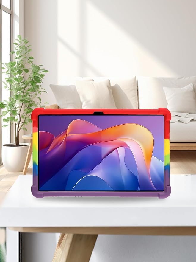 for Xiaomi Redmi Pad 2 Tablet 11 inch Tablet CaseBOVUGAC Soft Silicone Adjustable Stand Shockproof Kids Friendly for Redmi Pad 2 11 Tablet(Black)