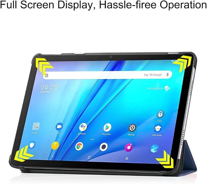 Kepuch Custer Case for TCL Tab 10s 10.1Ultra-Thin PU-Leather Hard Shell Cover for TCL Tab 10s 10.1 - Black