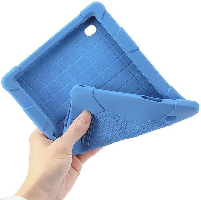 Universal Silicone Tablet Case - 10.1 Inch Cover Shockproof Protective Cover with Stand Soft Slim &amp Non-Slip Grip Kids Android Tablet Suitable for BBK R30/R10/H9/K10plus (24x17cm) (Bean Green)