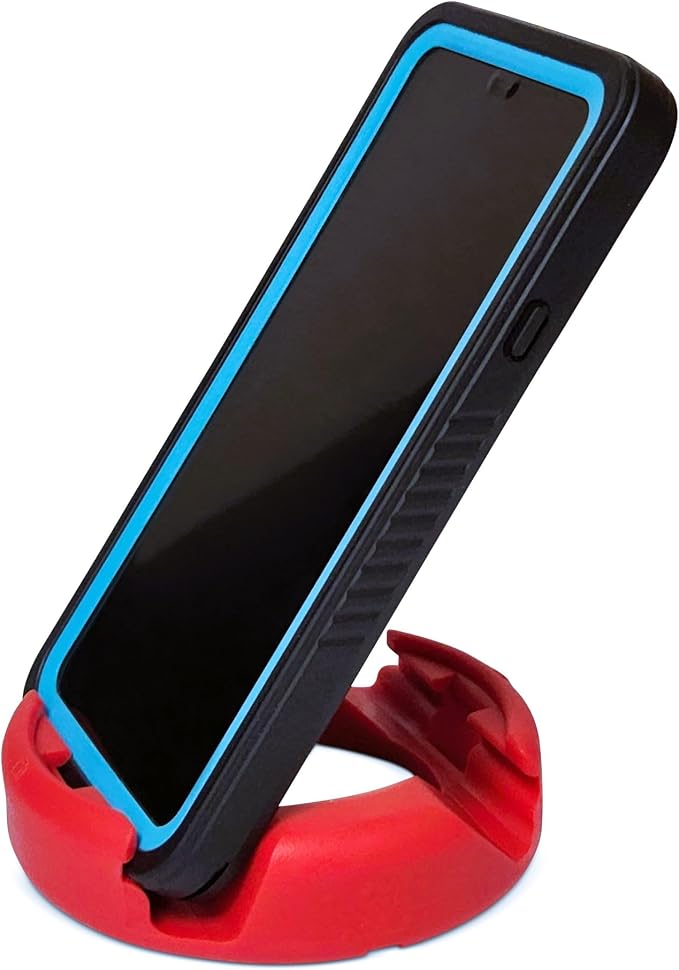 GoDonut Plus+ - Smartphone and Tablet Stand - Compatible with Lager Cases with Charging Port Access - for use at Work at Home Travel and on-the-go (Black)