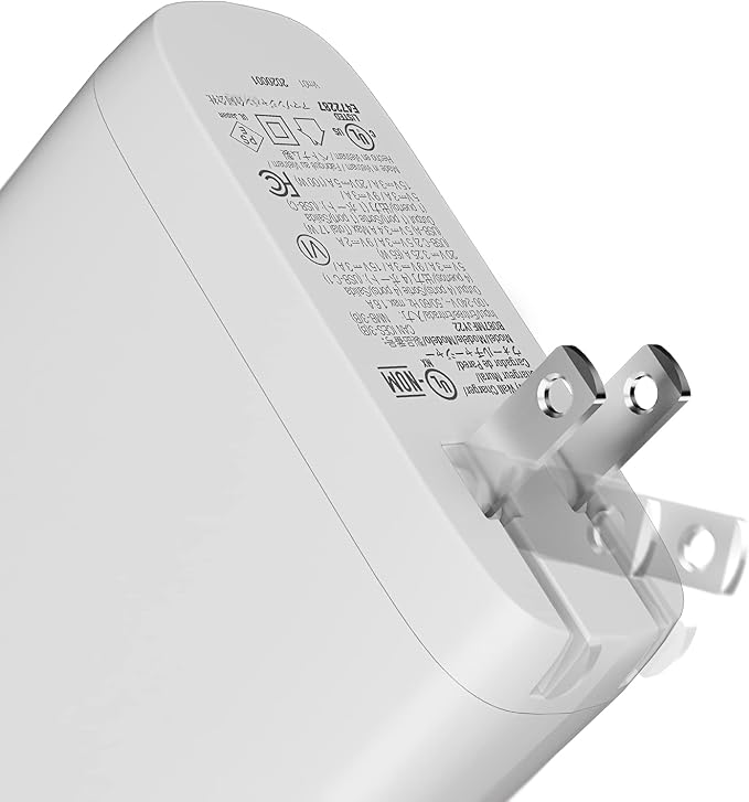 Amazon Basics 68W Two-Port GaN Wall Charger with 1 USB-C (60W) &amp 1 USB-A Ports (18W) with PD for Laptops Tablets &amp Phones (iPhone 16/15/14/13/12/11/X iPad MacPro Samsung More) Non-PPS B