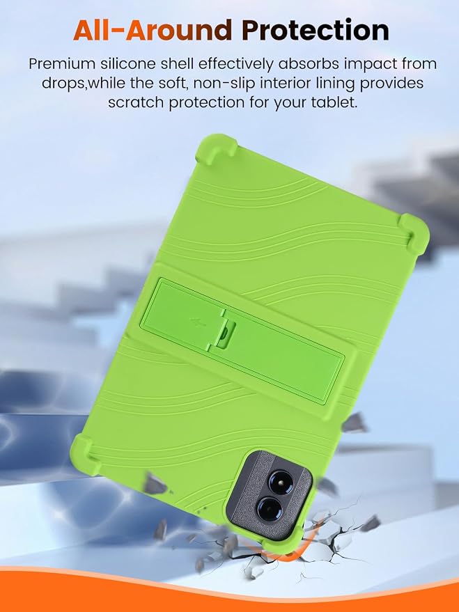 Case Compatible with TABWEE T50 11 inch Tablet – Shockproof Silicone Protective Case with Kickstand Anti-Slip Drop-Resistant Business Style (Black)