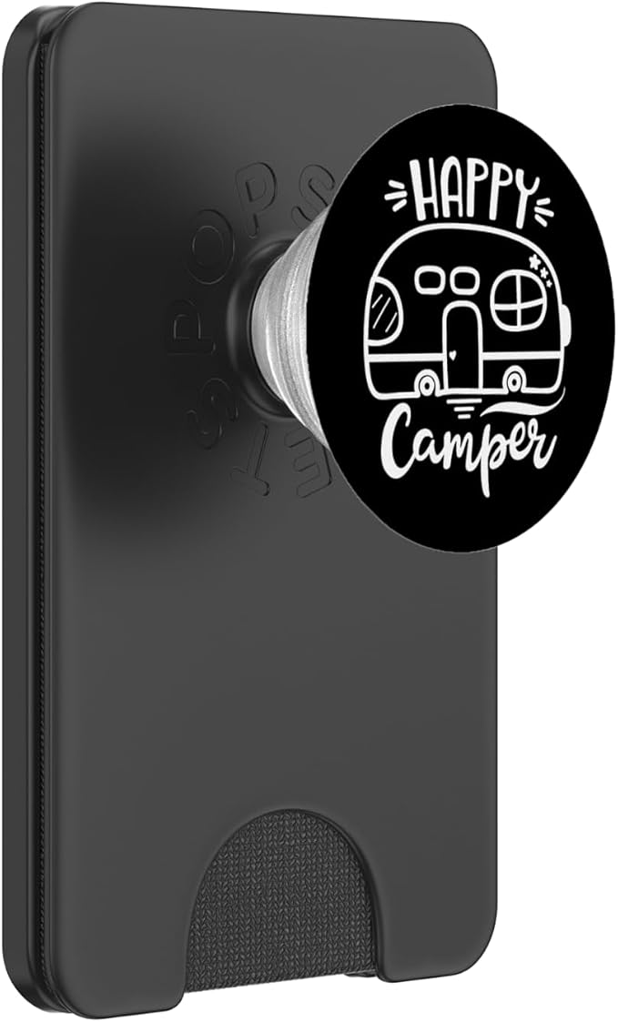 Cute Happy Camper Graphics for Women or Men PopSockets Adhesive PopGrip