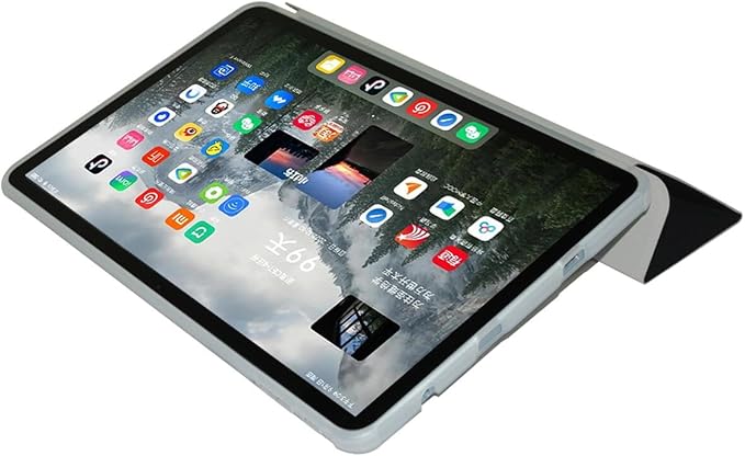 Folio Stand Case for Teclast T60 Plus Tablet 12 PU Leather Slim Multi-Viewing Angles Cover with Auto Wake/Sleep Function Hard Back Shell Protective Sleeve