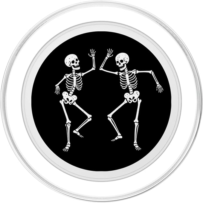 PopSockets Phone Grip – Funny PopSocket - Dancing Skeleton PopSockets PopWallet for MagSafe