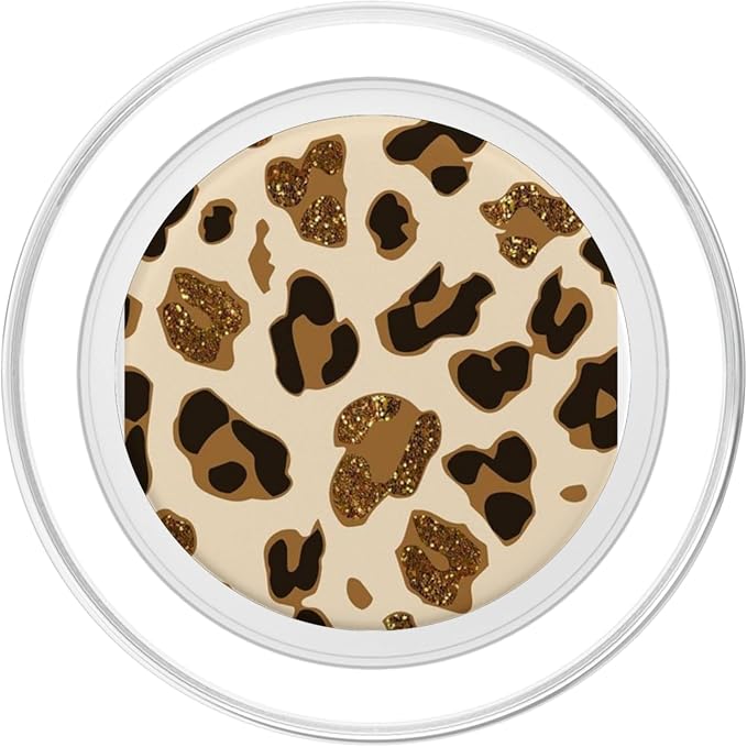 Gold Brown Leopard Print Cheetah Print PopSockets Adhesive PopGrip