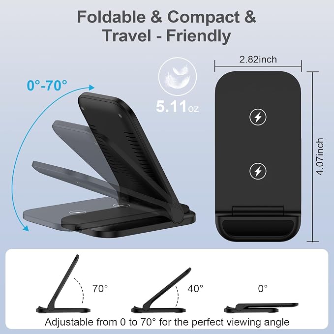 for Pixel 10A Wireless Charger Stand Fast Charging Desk for Google Pixel 10 | 15W Foldable Wireless Charger Pad cargador inalámbrico para Google Pixel 10 Pro Fold/10 Pro XL/9A/9 Pro XL/9A/8A/8XL/8/7/7