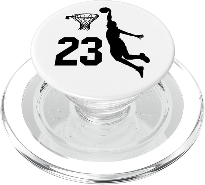 Number 23 #23 Basketball Gifts for Men Boys Teens Kids PopSockets Adhesive PopGrip