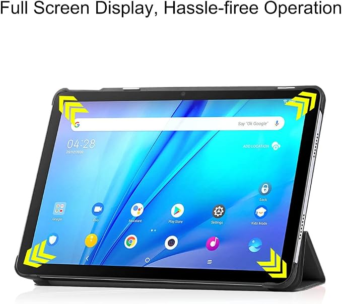 Kepuch Custer Case for TCL Tab 10s 10.1Ultra-Thin PU-Leather Hard Shell Cover for TCL Tab 10s 10.1 - Black