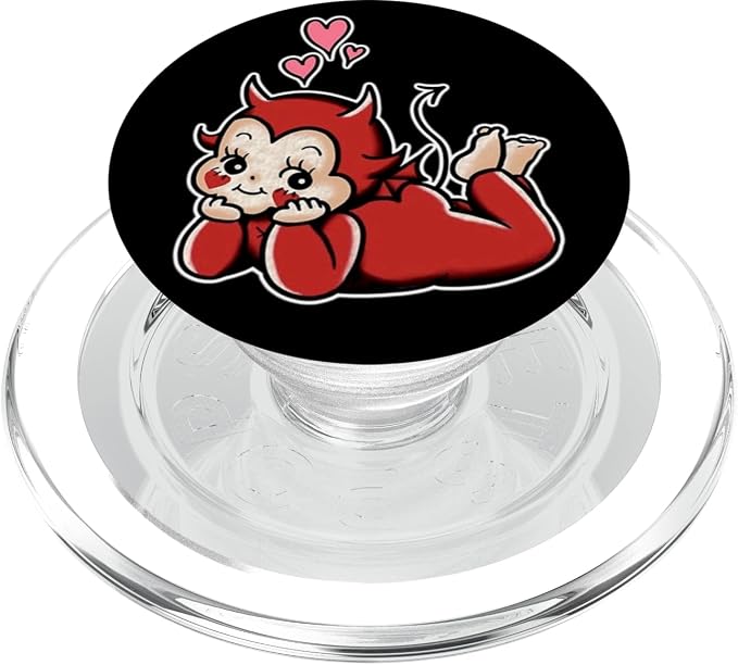 Kewpie Baby Devil Cupid Love Traditional Tattoo Flash PopSockets PopGrip for MagSafe