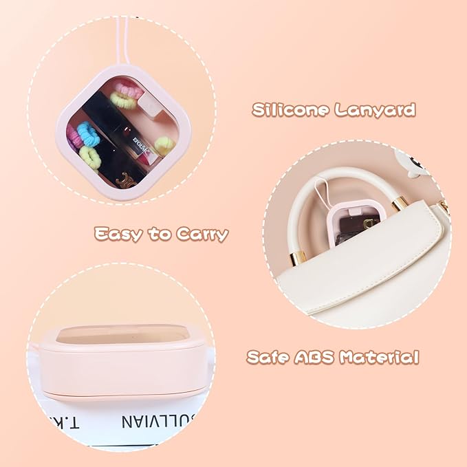 Hair Tie Organizer, Small Portable Hair Accessories Storage Can Be Stackable Or Hung On The Wall, Small Items Holder Hair Tie Organizer for Jewelry Hair Stuff Hair Clip Hair Tie Cotton Swab Desktop