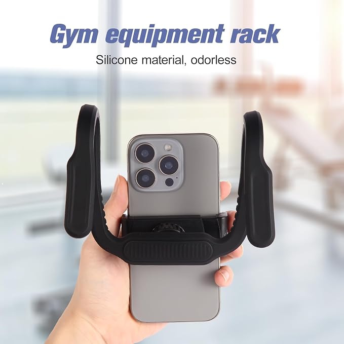 Flexible Phone Holder for TreadmillSilicone Treadmill Phone Holder for Peloton Bike Deformable Treadmill Phone Mount Compatible with Most Exercise Bicycle &amp Treadmill with Screen