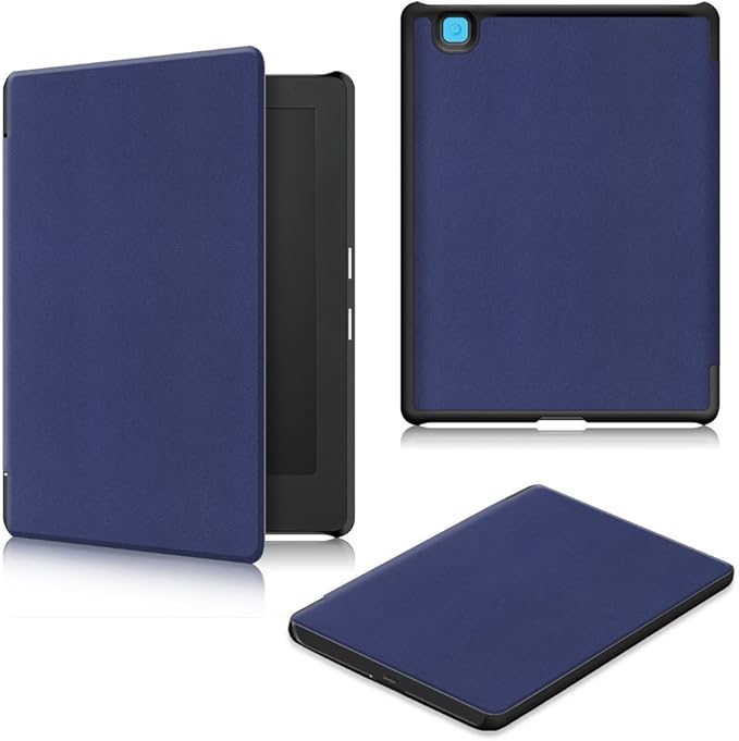 Kepuch Custer Case for Kobo Aura H2O Edition 2Ultra-Thin PU-Leather Hard Shell Cover for Kobo Aura H2O Edition 2 - Black