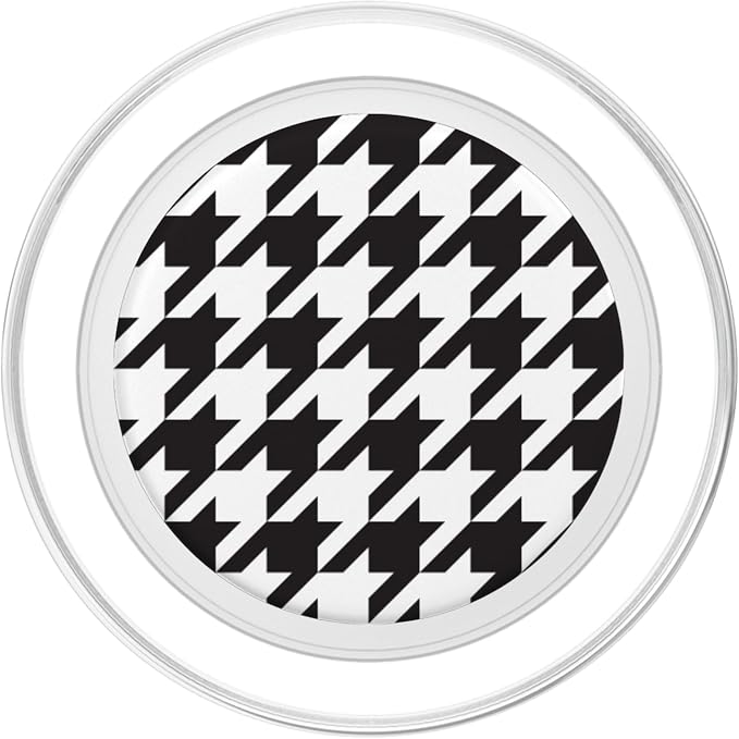 Alabama houndstooth black and white PopSockets Adhesive PopGrip