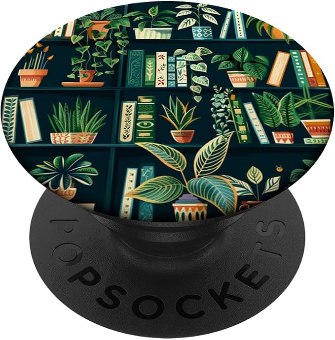 Book Shelves Reading Plants Library Book Lover PopSockets PopGrip for MagSafe