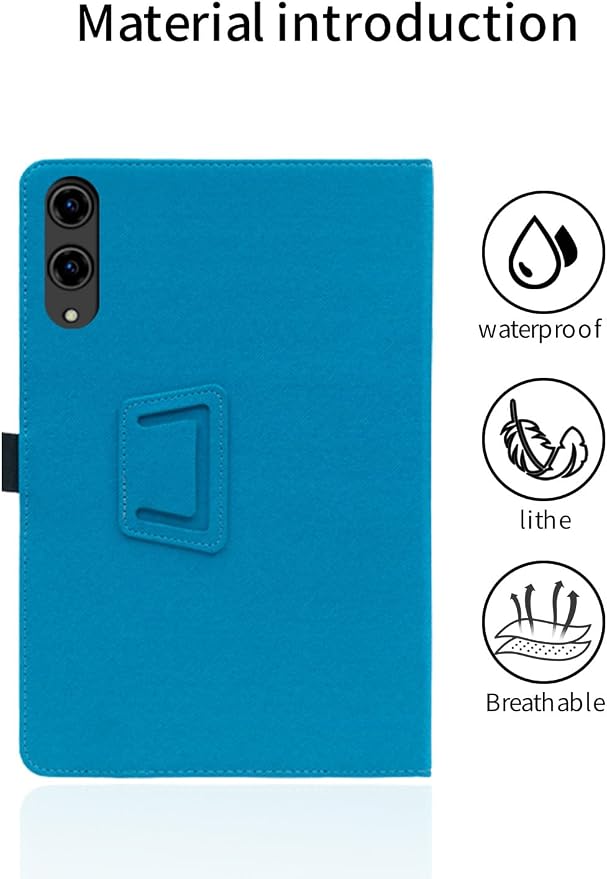 for TECLAST T65 13.4 Inch Android Tablet CaseBOVUGAC Folding Stand Protective Cover with Pencil Holder and Wrist StrapFull Protection Premium PUScratch Resistant(Black)