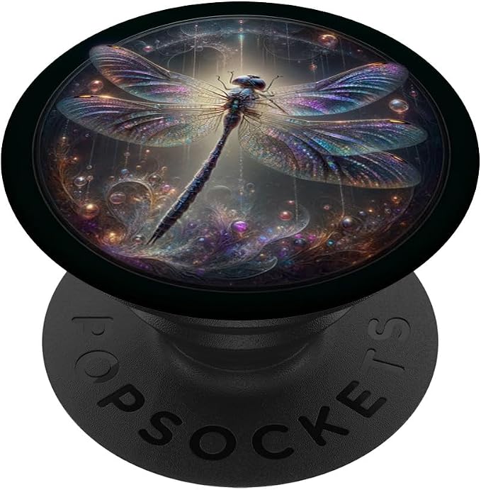 Cute Purple Dragonfly Beautiful Nature Graphic Art PopSockets PopGrip for MagSafe