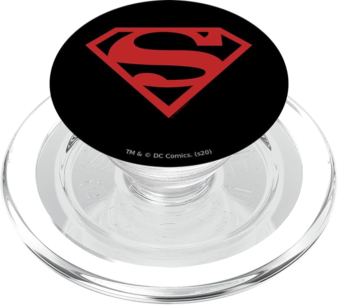 Superman Red on Black Shield PopSockets Adhesive PopGrip
